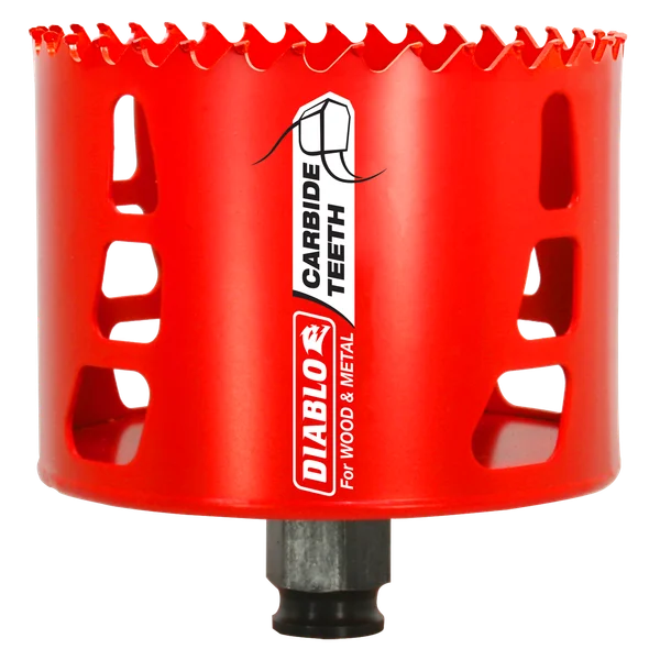 3-1/2" (89mm) Carbide-Tipped Wood & Metal Holesaw with SnapLock Plus Mandrel System