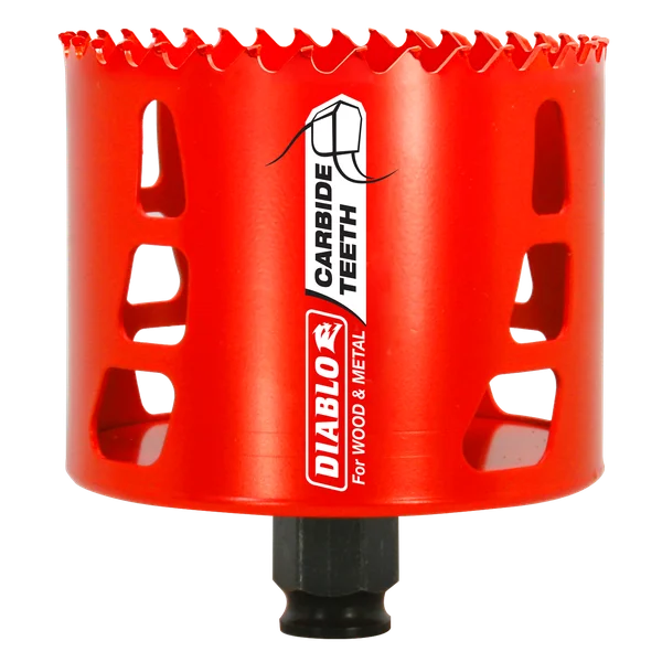3-1/4" (83mm) Carbide-Tipped Wood & Metal Holesaw with SnapLock Plus Mandrel System
