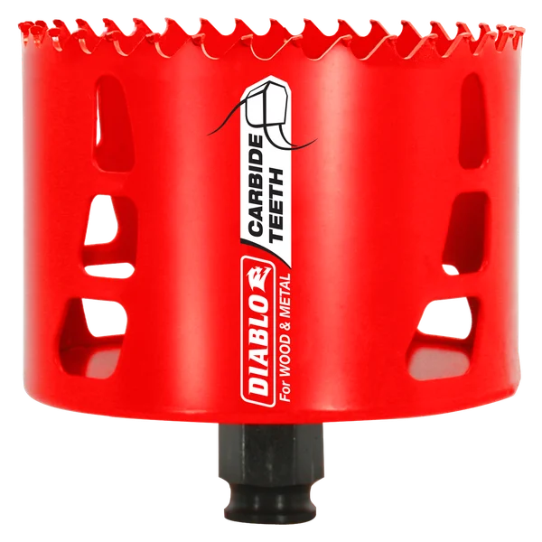 3-5/8" (92mm) Carbide-Tipped Wood & Metal Holesaw with SnapLock Plus Mandrel System