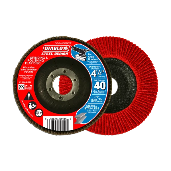 4-1/2" Steel Demon Flap Disc 40G CONICAL- Type 29