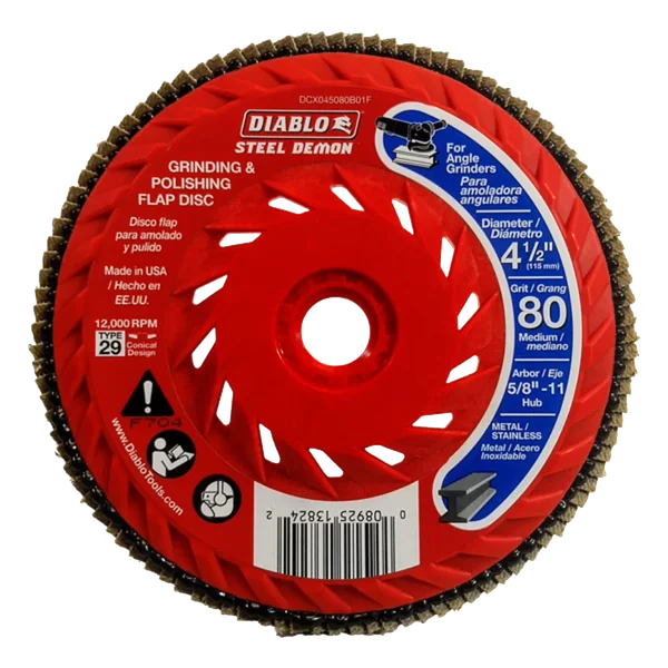 4-1/2" Steel Demon Flap Disc 80G CONICAL- Type 29