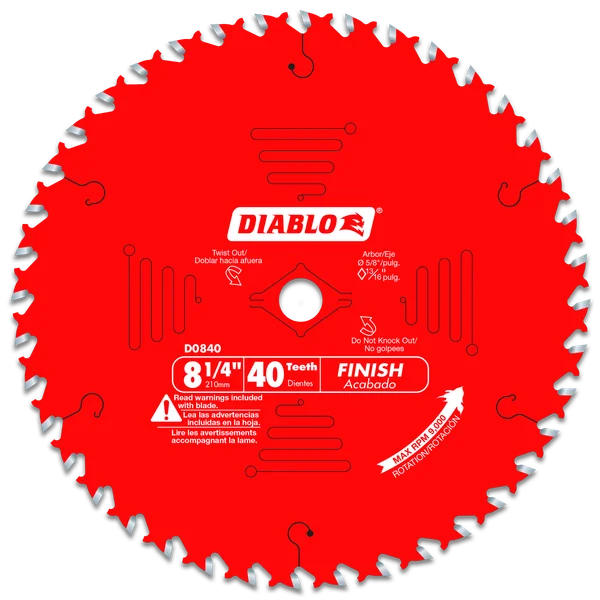 8-1/4 in. x 40 Tooth Carbide Finish Blade