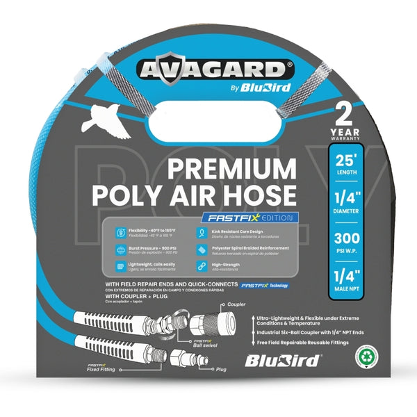 Avagard Poly Air Hose 1/4" X 25'-Blue-fastfix